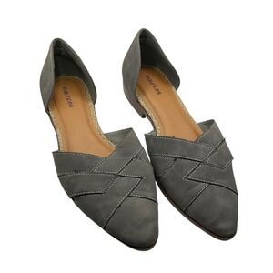 Maurices Womens Gray DOrsay Pointed Toe Flats Shoes Size 10